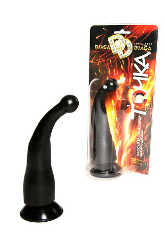 Чёрный массажёр-стимулятор точки G на присоске чёрного цвета Сумерки богов 751-12 CD DD