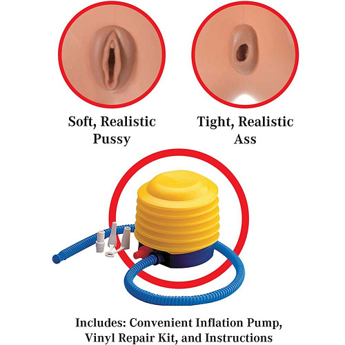 Надувная секс-кукла в бежевом цвете Pipedream Katie Cougar RD331