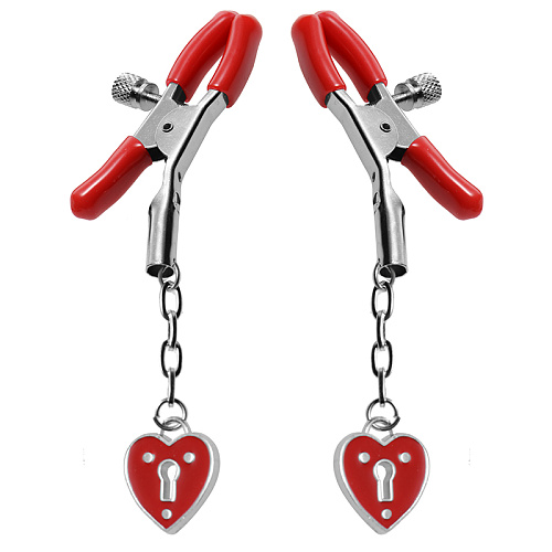 Красные зажимы для сосков XR Brands Charmed AE203 (2 × 5 гр)