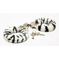 Меховые наручники с окраской под зебру Toy Joy 3006009509