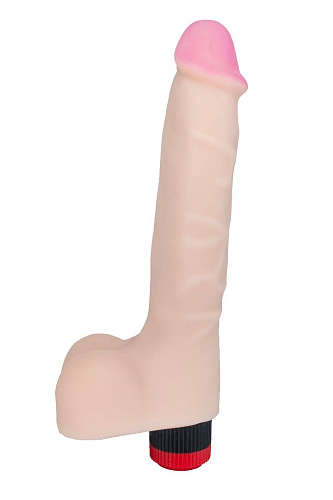 Вибратор-реалистик с мошонкой телесного цвета LOVETOY (А-Полимер) ANDROID Collection-II 542403 (23 см)