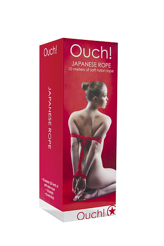 Красная веревка для бандажа Shots Media BV Japanese rope OU031RED