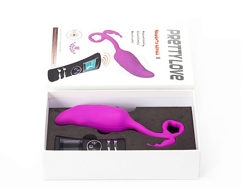 Лиловое виброяйцо-перчик с пультом ДУ Baile Naughty Genius II BI-014132