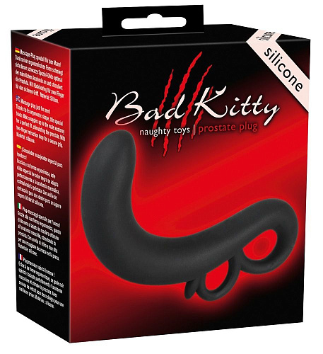 Чёрный массажёр простаты с загнутым кончиком Orion 0511374 (14 см)