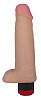 Вибратор с мошонкой и розовой головкой телесного цвета LOVETOY (А-Полимер) Android Style 001302 (17,5 см)