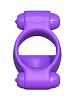Фиолетовое эрекционное кольцо с двумя виброэлементами Pipedream Squeeze Play Couples Ring PD5808-12