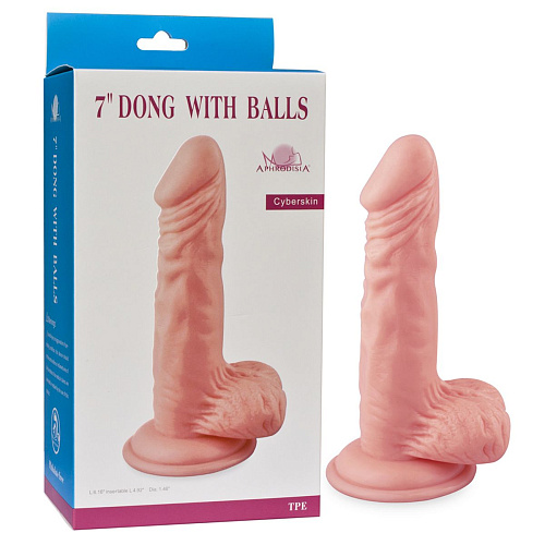 Телесный фаллоимитатор Howells 7 Dong with Balls 84013 flesh (16 см)