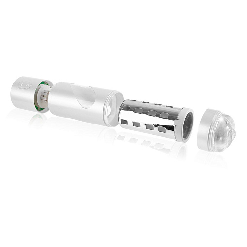 Перезаряжаемый мастурбатор-вагина белого цвета Pipedream Extreme Toyz Rechargeable Roto-Bator Pussy RD295