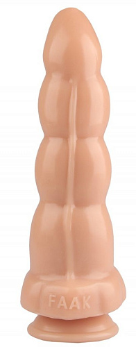 Телесный рельефный анальный фаллоимитатор Сумерки богов 1017-09 BX DD (22 см)