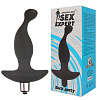 Чёрный вибратор для массажа простаты Bior toys Sex Expert Back Party SEM-55030 (13,5 см)