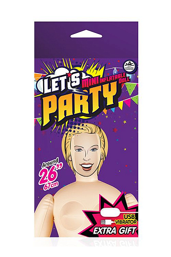 Надувная мини-кукла телесного цвета с вибрацией NMC MINI INFLATABLE DOLL TAYLAR  160498