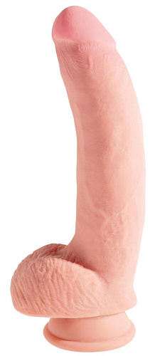 Телесный фаллоимитатор на присоске Pipedream 10 Triple Density Cock with Balls PD5721-21 (26,7 см)