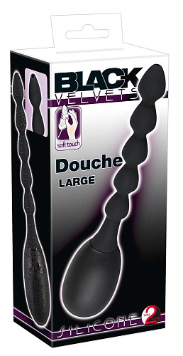 Чёрный анальный душ-стимулятор Orion Black Velvets 0514543