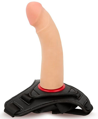 Телесный изогнутый страпон Пикантные штучки DP02078 (18,5 см)