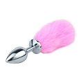 Металлическая пробка с розовым хвостиком 4sexdreaM 47160 (11 см)