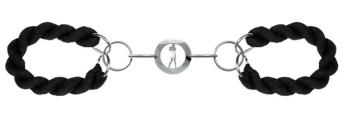 Чёрные кандалы с хлопковыми петлями Shots Media BV Luxury OULUX001