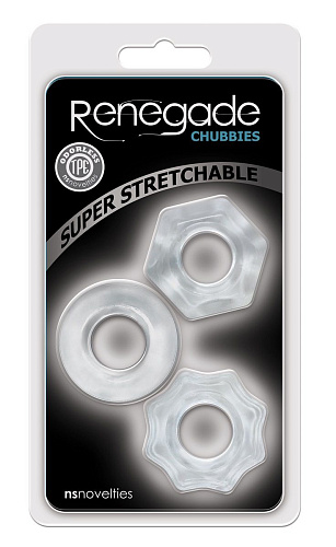 Набор из 3 прозрачных эрекционных колец NS Novelties Chubbies NSN-1111-11