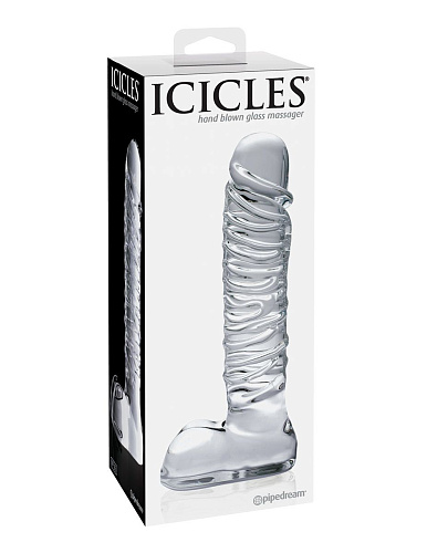 Фаллический прозрачный стимулятор Pipedream Icicles № 63 PD2963-00