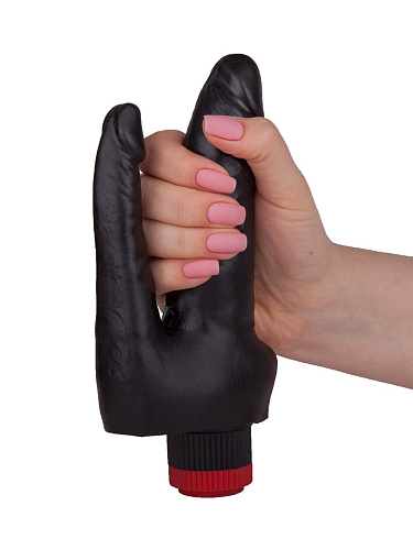 Двойной вибромассажёр чёрного цвета LOVETOY (А-Полимер) 414700 (17 см)