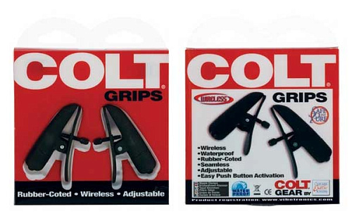 Вибро-стимуляторы чёрного цвета на соски California Exotic Novelties Grips SE-6892-03-3