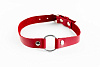 Красный чокер из натуральной кожи БДСМ арсенал 20012ars