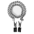 Серебристые прищепки для сосков с цепью Blush Novelties Block Busters Nipple Clamps 520061
