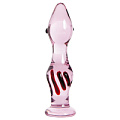 Розовая анальная втулка из стекла Sexus Glass 912163 (14 см)