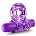 Фиолетовое эрекционное виброкольцо Blush Novelties Couples Play Vibrating Cock Ring BL-77901