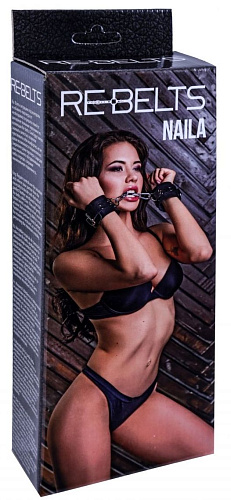 Чёрные кожаные наручи Rebelts Naila 7745-01rebelts