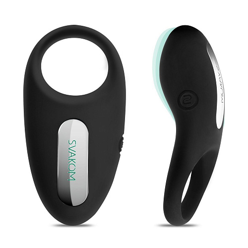 Чёрное эрекционное виброкольцо Svakom Wendy Black SRING-02