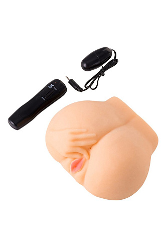 Нежная вагина телесного цвета и анус с вибрацией ToyFa 893012