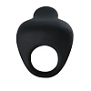 Чёрное эрекционное виброкольцо Baile Thimble BI-210142-0801