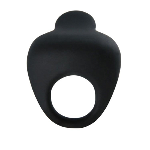 Чёрное эрекционное виброкольцо Baile Thimble BI-210142-0801