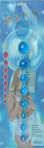 Голубая анальная цепочка Sextoy 2011 00103-1 (30 см)