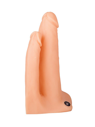 Анально-вагинальный телесного цвета фаллопротез на чёрной резинке №8 1005-08 BX DD