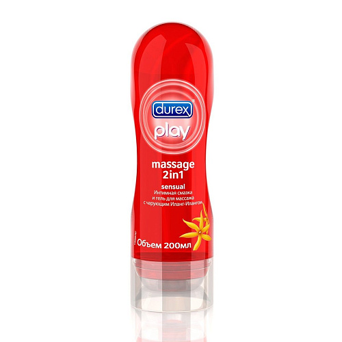Интимная смазка и гель для массажа с иланг-илангом Durex Massage 2in1 Sensual (200 мл)