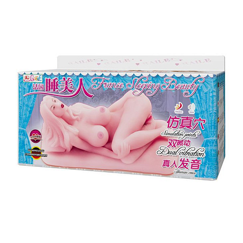 Мастурбатор телесного цвета в виде женского тела, с вибрацией и голосовым сопровождением Baile BM-009127