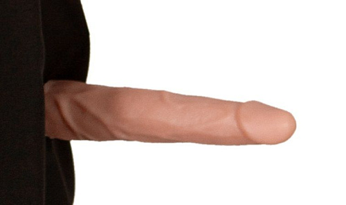 Чёрный фартук с фаллосом LOVETOY (А-Полимер) «Такси» ГЧ-008