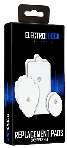Набор из 6 белых электронакладок Shots Media BV Replacement Pads ELC008WHT
