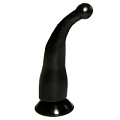 Чёрный массажёр-стимулятор точки G на присоске чёрного цвета Сумерки богов 751-12 CD DD