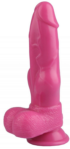 Розовый анальный фаллоимитатор-реалистик Сумерки богов 1016-48 BX DD (21 см)