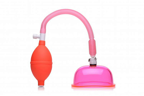 Розовая вагинальная помпа с большой чашей XR Brands Vaginal Pump with 5 Inch Large Cup AF922-Large