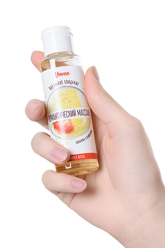 Масло для массажа с ароматом клубники и шампанского ToyFa «Романтический массаж» 722108 (50 мл)