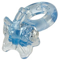 Голубое эрекционное кольцо-«Бабочка» California Exotic Novelties Basic Essentials Butterfly Enhancer SE-1738-20-2