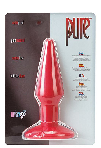 Красная анальная втулка-конус Seven Creations 15-05N-RD (12 см)