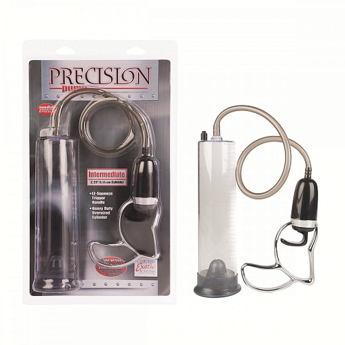 Прозрачная вакуумная помпа California Exotic Novelties Precision Pump Intermediate SE-0999-40-2