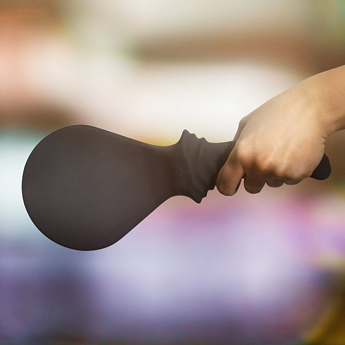 Чёрный силиконовый пэддл с рукоятью-фаллосом для стимуляции точки G или простаты Fun Factory BÜCK DICH 96208