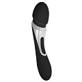 Чёрный двухсторонний вибромассажёр EDC Wholesale Vibes Wand Vibrator SV001BLK (22,5 см)