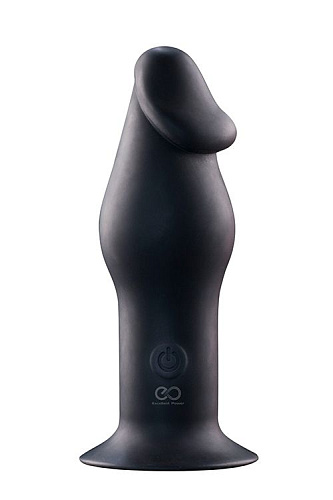 Чёрный анальный вибромассажёр NMC 5INCH RECHARGEABLE BUTTPLUG 111792 (12,7 см)