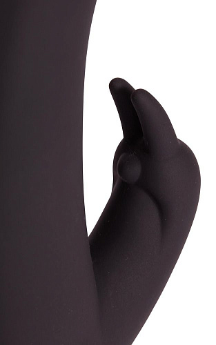 Чёрный вибратор с клиторальным отростком Pornhub Turbo Rabbit 94589 (22,2 см)